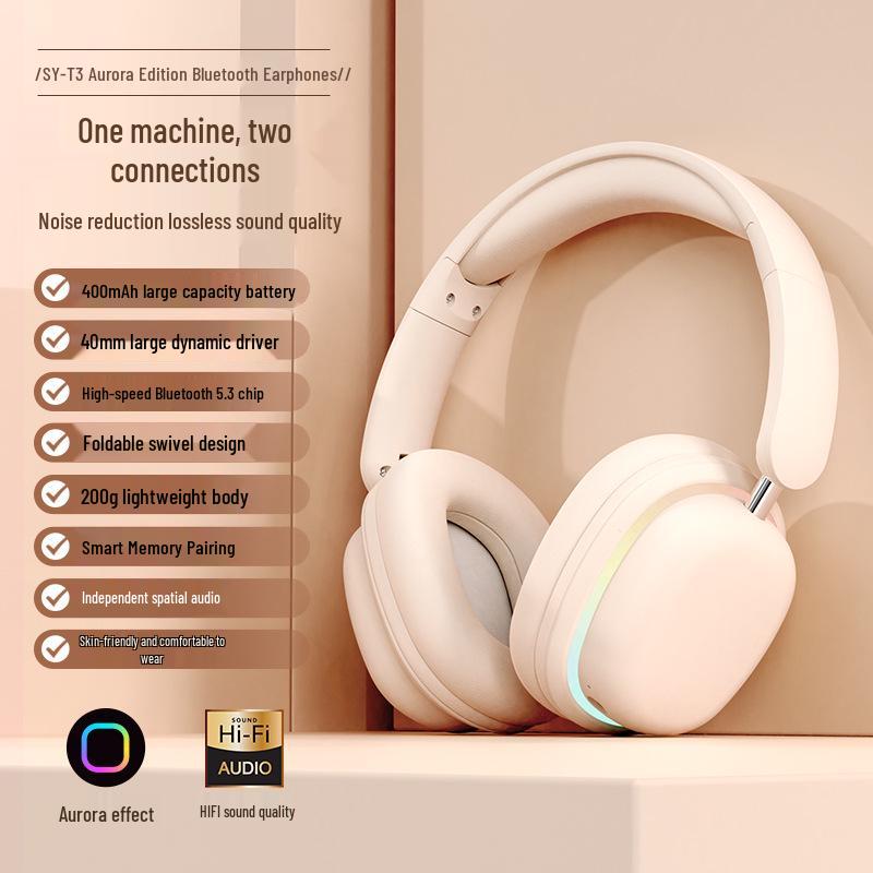 Беспроводные Bluetooth игровые наушники со съемным микрофоном