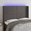 VidaXL LED Headboard Bedroom Furniture Double Bed Accessory Head of Bed Frame Interior Grey 3123862