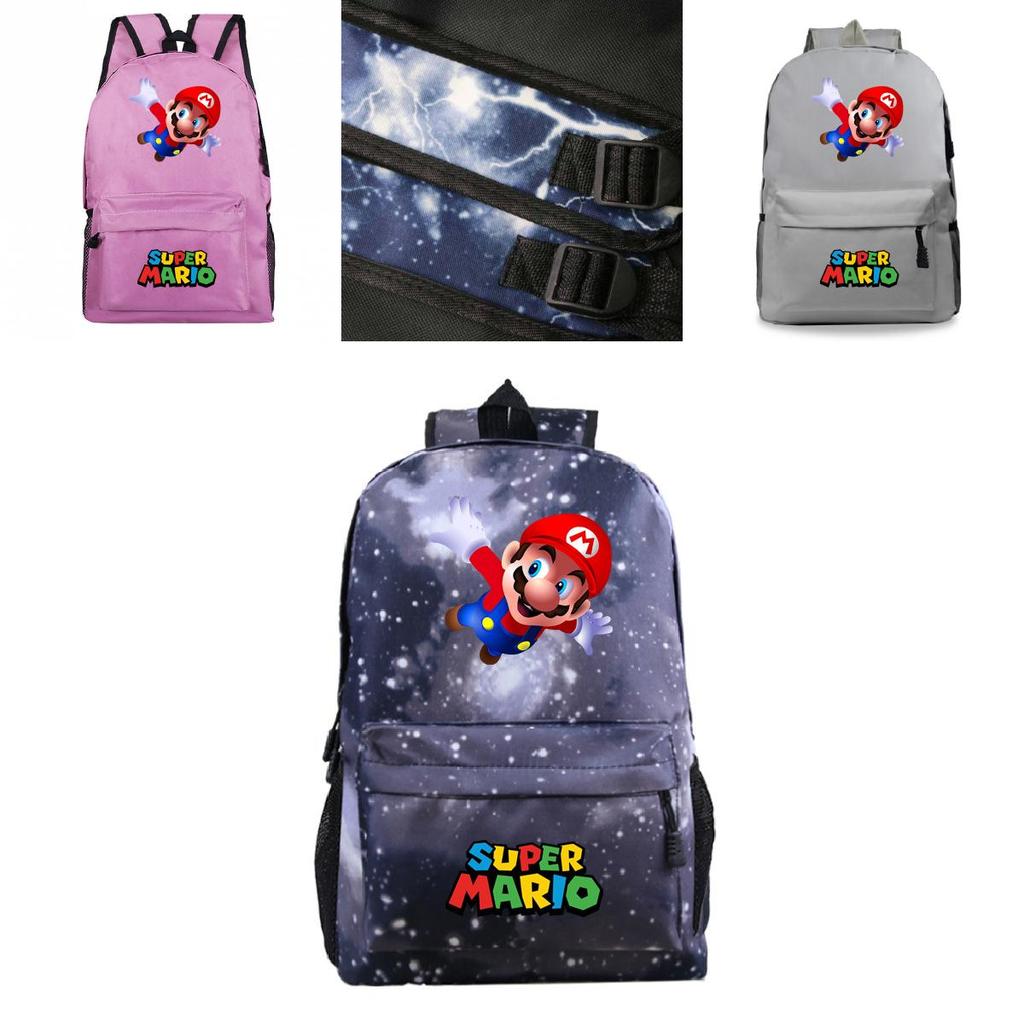 Школьный рюкзак Super Mario для детей, большая вместимость, из прочного материала