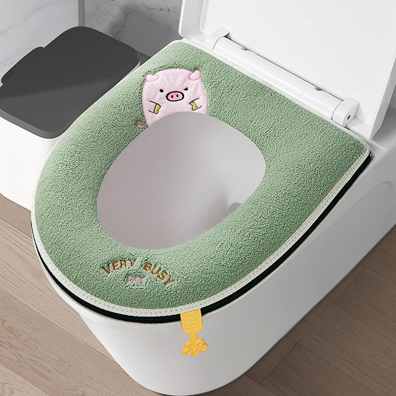 Водонепроницаемый универсальный чехол для унитаза с рисунком - утолщенный, простой, бытовой дизайн