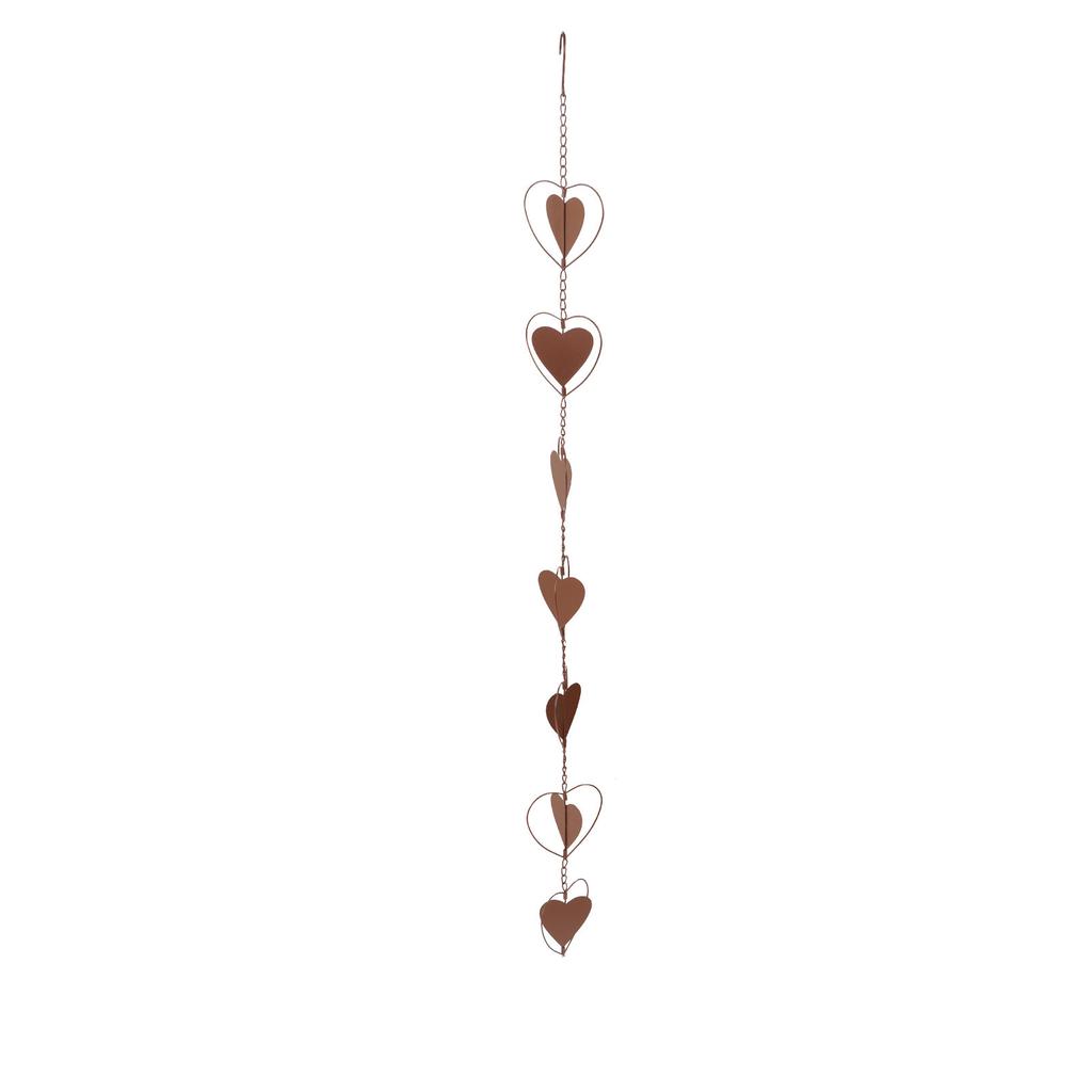 Heart Wind Chimes Good Corrosion Resistance Hanging Wind Chimes with S Hook for Home Garden
