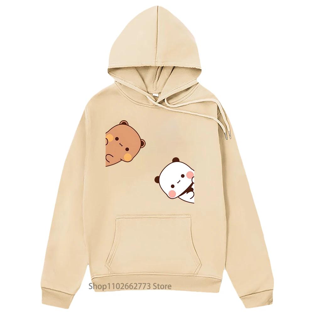 Толстовки Bubu Dudu, парные топы, мультяшный медведь-панда, толстовка для женщин, кавайная одежда, корейский свитер Harajuku, весна, Sudadera