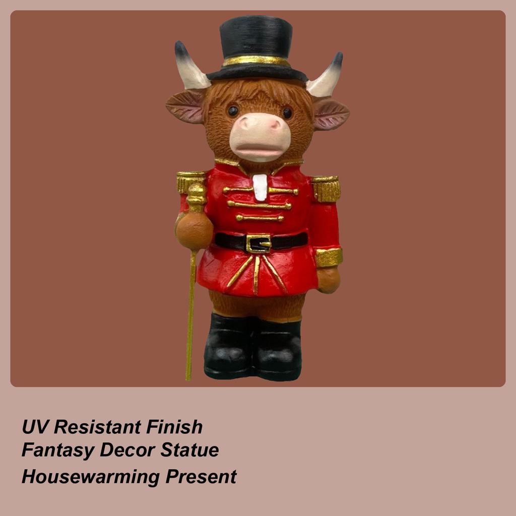 Смола Щелкунчик Рождественский Декор Забавный Щелкунчик Корова Маленькие Фигурки Солдат Животное Декор Для Дома Гостиная Стол Полка