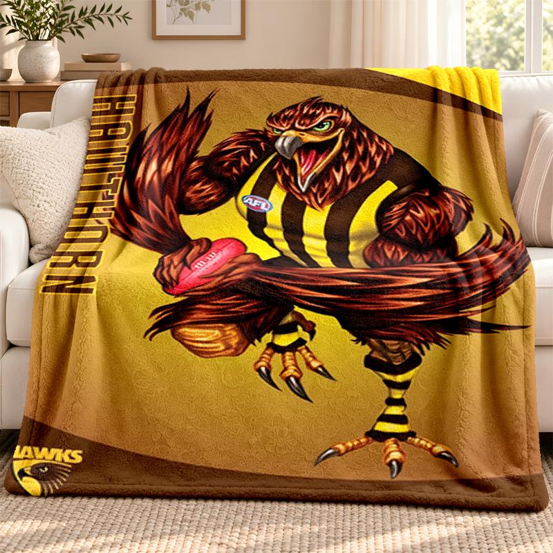 Hawthorn Hawks blanket Flannel Blanket Soft Cozy Plush Throw for Sofa Bed Lightweight Home Decoration Outdoor camping