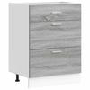 Lyon Kitchen Base Cabinet Grey Sonoma Wood Based Panel