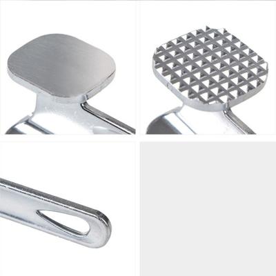 1 шт. Молоток для отбивания мяса из алюминиевого сплава - Кухонный инструмент из нержавеющей стали с ромбовидным узором для стейка, курицы, свинины и многого другого |