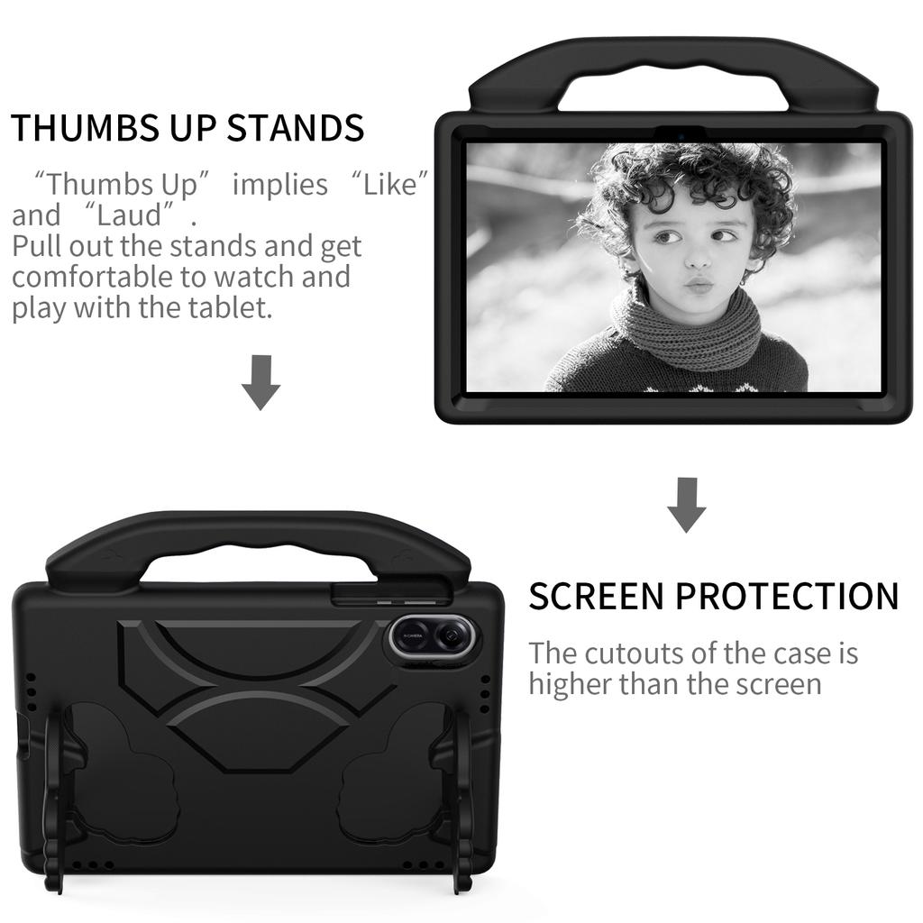 For Honor Pad X9 Protective Cover Anti-Drop EVA Tablet Case with Thumb Kickstand