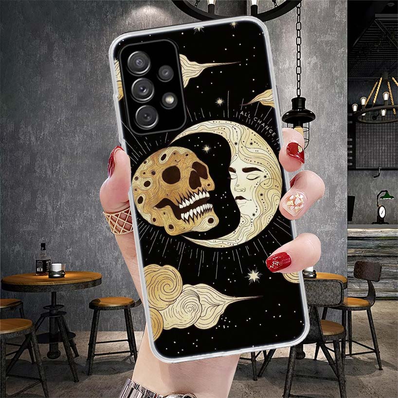 Смешной Чехол для Телефона с Лицом Солнца и Луны Мягкий Для Samsung Galaxy S22 S23 S24 S25 Edge S26 Ultra S20 FE S21 Plus + Fundas Coque Galaxy S20