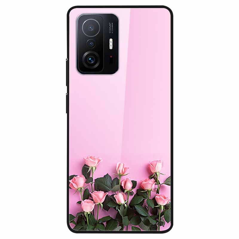 Закаленное Стекло Чехол Для Xiaomi 11T Чехол 6.67 Крутой Бампер Жесткий Стеклянный Чехол Для Xiaomi 11T Pro Чехол Mi 11T Pro Mi11T Capa Оболочки