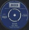7-дюймовая пластинка TOM JONES Delilah F12747 DECCA 1968 UK Поп Б/у