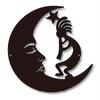 Металлическое настенное искусство Moon & Kokopelli Steel Sign, современный наружный декор, стильное стальное настенное искусство для современных пространств