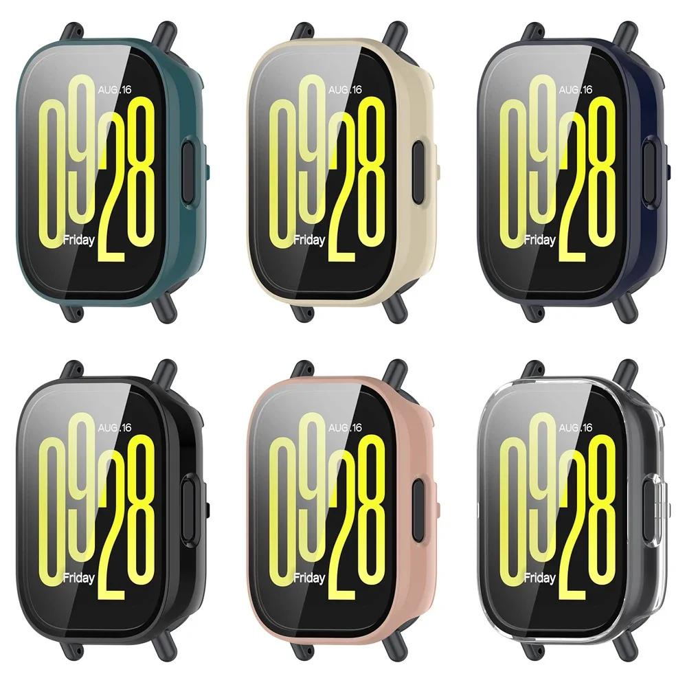 Чехол для корпуса + Закаленное стекло для умных часов Redmi Watch 5 Active Защитная пленка от царапин Бампер Защитный чехол для Redmi Watch 5 Lite