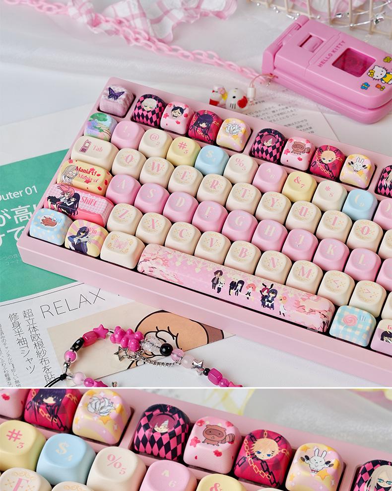 Сублимационная PBT Клавиша Fox Spirit MOA - Милая, Настраиваемая, Совместима с клавиатурами Woting