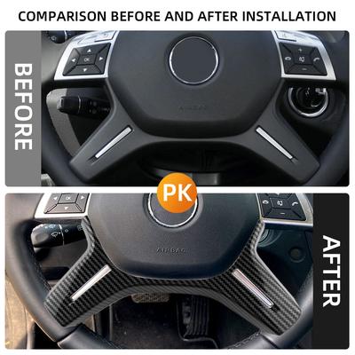 Наклейка на крышку рулевого колеса из АБС-хрома для Mercedes Benz C E Class ML GL W204 W212 X166 W166 11-16 Аксессуары для отделки автомобиля