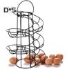 HOW-E Egg Holder Multifunctional Spiral Design Iron Creative Egg Storage Rack for Kitchen