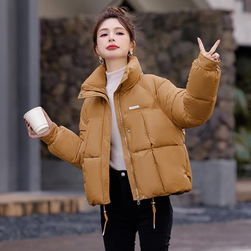 Women's Short Stand Collar Warm Windproof Winter Jacket
