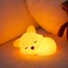 Cute Animal Silicone Night Light Fox Frog Nursery Sleeping Lamp Rechargable Duck Touch Sensor Beside Lamp For Bedroom Decor
