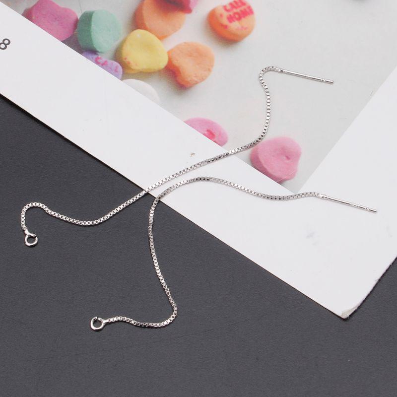 S925 Серебро DIY Ушная проволока с кольцом для прыжков Висячие серьги Изготовление ювелирных изделий