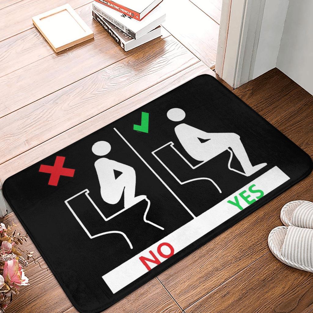 Going To The Toilet Doormat Mat Anti-Slip Kitchen Bath Toilet Rug Carpet