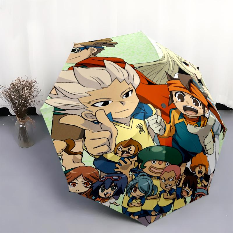 Зонт-автомат со схемой из Inazuma Eleven, портативный и складной дизайн, 8 спиц, рождественский или день рождения подарок.