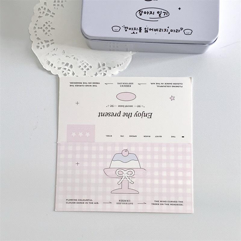 10Pcs 13cm Candy Color Folding Card Head Kawaii Girl Kpop Idol 3-inch Photo Card DIY Packing Bag Decorative Card Top