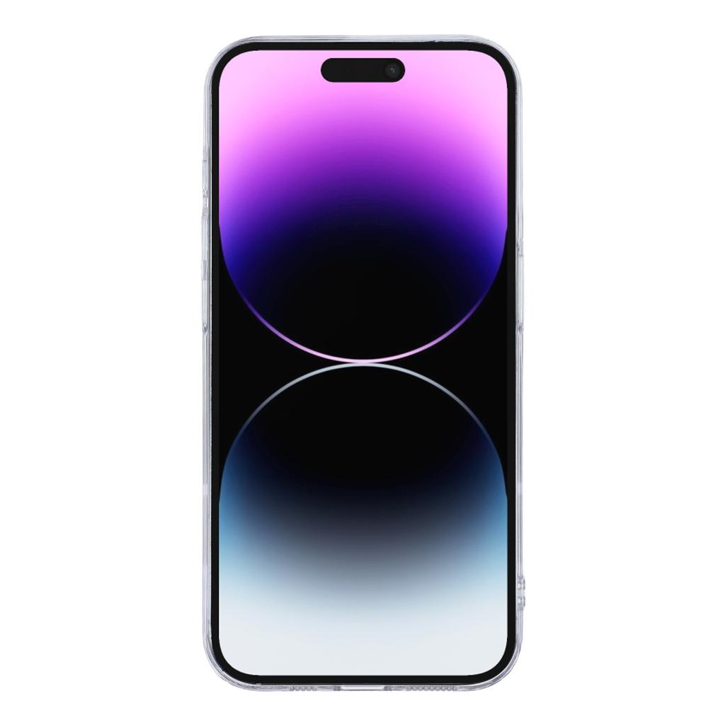 Магнитный чехол для iPhone 14 Pro с блестящим кольцом, 1,5 мм, жесткий ПК, прозрачная крышка для телефона