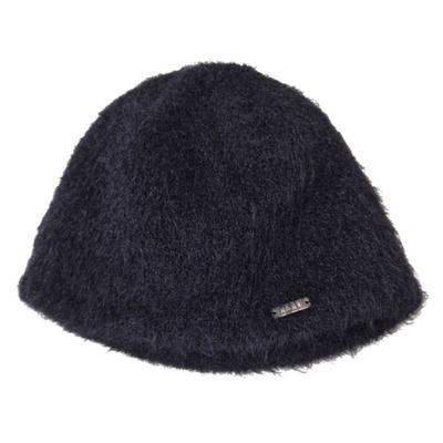 RunningHIGH МЕТАЛЛИЧЕСКИЙ ЛОГОТИП МЕХОВАЯ ШАПКА-БИНИ [ЧЕРНЫЙ]