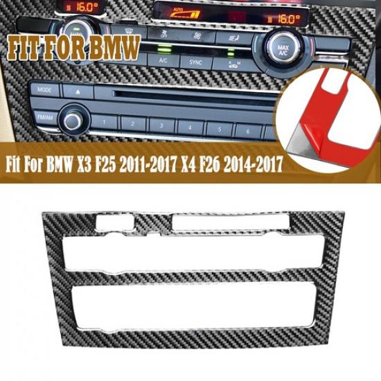 New Inner Central CD Panel Carbon Fiber Cover For BMW X3 F25 X4 F26 2011-2017