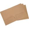 PATIKIL Two-Pocket Folders, 3 Pack A5 Size Letter Files Portfolio Storage Organizer Folder for Office Business, Brown