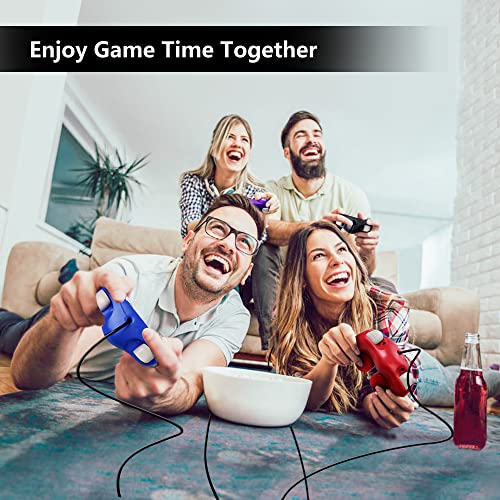 FIOTOK Геймпад для GameCube Классический проводной контроллер для Wii Nintendo Gamecube (Прозрачный фиолетовый и прозрачный зеленый - 2 шт.)