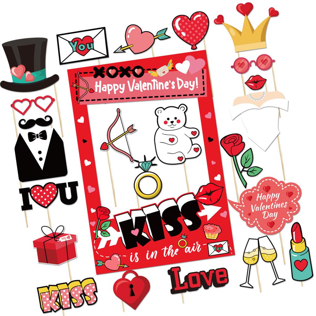 Valentines Day Photo Booth Props Valentines Day Decorations Valentines Photography Props Wedding Photo Props Photo Frame