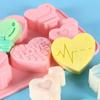 Angel Love Heart Shaped Silicone Chocolate Mold Cake Baking Tools Handmade Soap Candle Mould Valentine's Day Decorative Gift