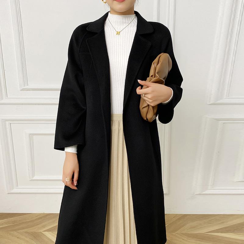 Women Wool Coat MODERN NEW SAGA 100% Wool Autumn Wool Long Coat Handmade Pea Coat Winter Warm Wool Long Jacket Overcoat