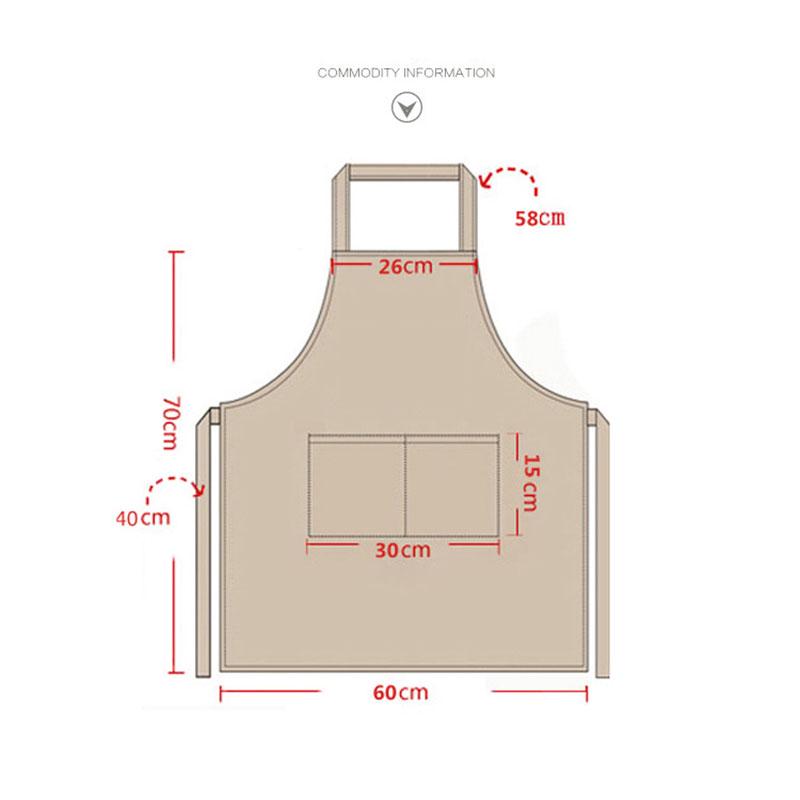 Pure Colors Plain Aprons For Chefs Cooking Bib Restaurant With Front Pocket New Hot Women Men 1PC Home Kitchen  Supply