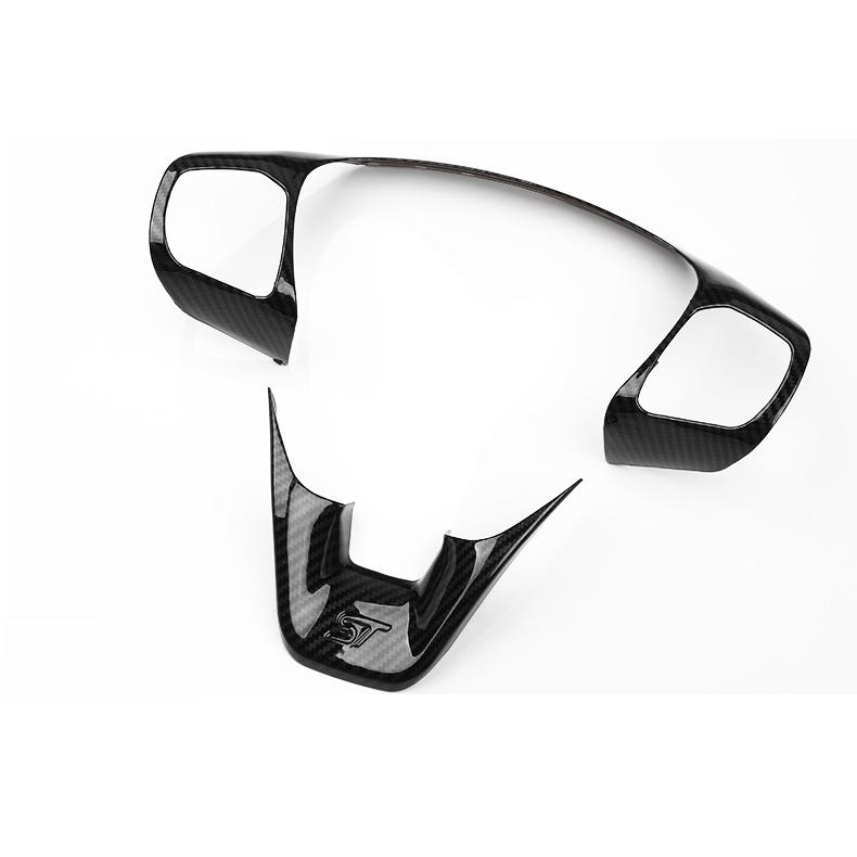 For Ford Fiesta MK8 2018 Focus MK4 ST Steering Wheel Button Frame Cover Trims ABS Sticker Car Styling Accessories