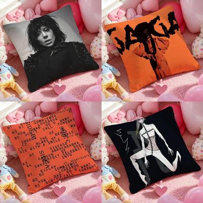 Singer L-Lady Gaga Mayhem Cushion Cover 1 Piece Short Plush Pillowcase, Soft And Washable, Mostly Used For Sofa, Car
