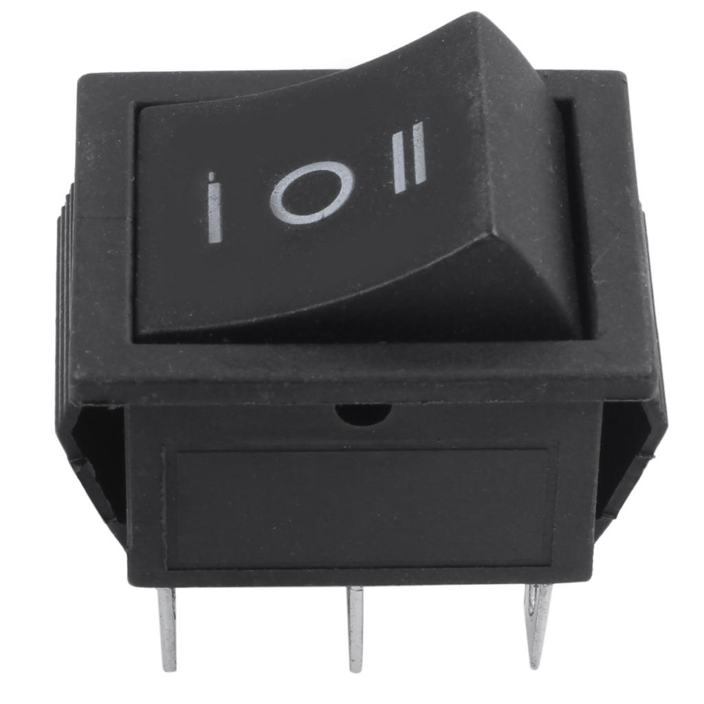 A84X-10 Pcs 6 Pin DPDT Black Button On/Off/On Rocker Switch AC 250V/15A 125V/20A