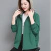 Women Hooded Jacket Thin Spring Autumn Loose Casual Pocket Long Sleeved Short Windbreaker Woman Zipper Up Coats Ladies