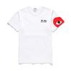 Cotton Short Sleeve T-Shirt With Embroidered Heart Design Unisex Casual Loose Fit