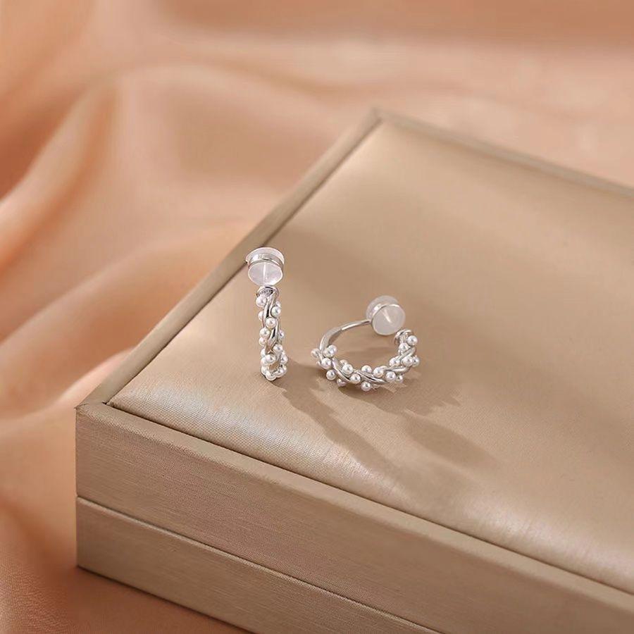 Серьги без проколов в ушах с имитацией жемчуга, закрученные зажимы для ушей, подарок на день матери