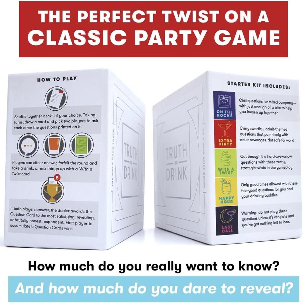 Карточная игра «Правда или напиток» от Cut. Раскройте свой секрет с веселыми и личными вопросами, знаменитая игра для социальных сетей для вечеринок и игровых вечеров