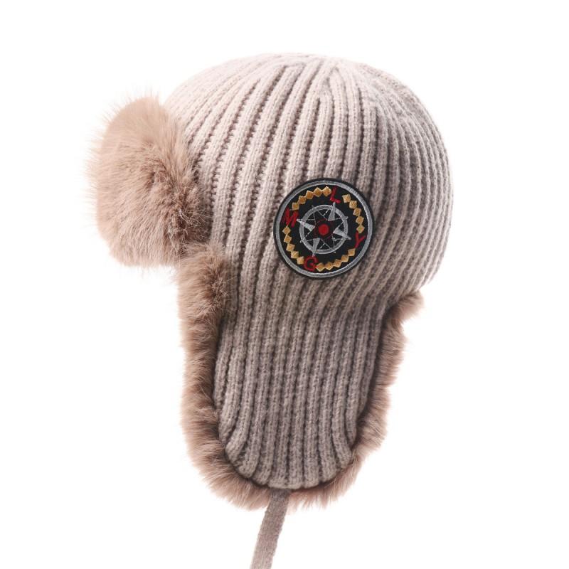 Unisex Winter Warm Fleece Lined Windproof Beanie Hat With Ear Protection Cycling Outdoor Use