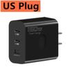 160 Вт 3-портовое USB-зарядное устройство с быстрой зарядкой, вилка EU, US, UK, настенное зарядное устройство PD, быстрая зарядка для iPhone, Samsung, Xiaomi, Huawei, адаптер для зарядки