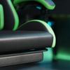 Gaming Chair with Adjustable Height and Reclining Backrest, 65x65x121-129 cm, Black and Green