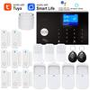 Alarm System for Home WIFI GSM Security Alarm Host Ant-theft with Door Gap PIR Motion Sensor Tuya Smart App control work Alexa