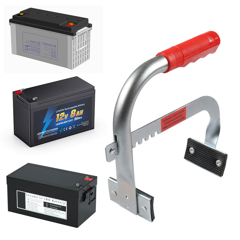 Ручка для подъема автомобильного аккумулятора с резиновыми накладками Сверхпрочный переносчик аккумулятора Передвижная несущая стойка с ручкой Инструмент для снятия автомобильного аккумулятора