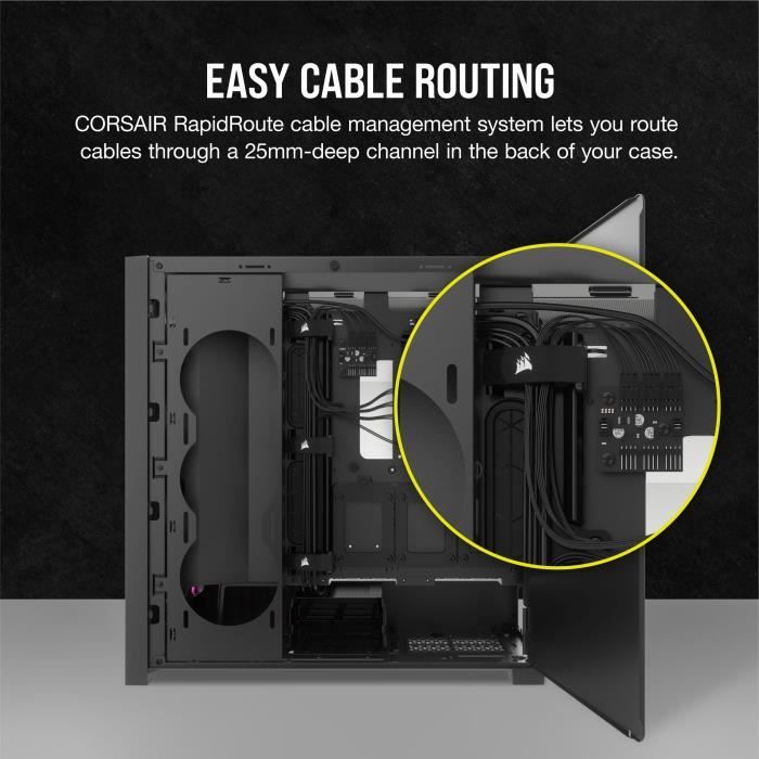 Корпус ПК - CORSAIR - FRAME 5000D RS ARGB Airflow - Средняя башня - Черный - CC-9011309-WW