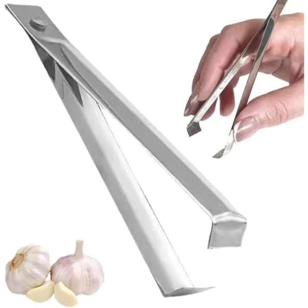 Инструмент для чистки чеснока 1 шт., Дизайн «рыбья кость», Быстрое удаление кожуры - Сверхпрочные кухонные щипцы для чеснока/шалфея/каштана