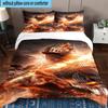 3PCS Knightly Crusader Armor 3pcs Bedding,Including 3PCS Duvet Cover And 2pcs Pillowcases Perfect for Christmas,Ideal for Bedroom, Dormitory