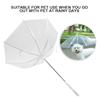 Innovative Pet Umbrella Dog Cat Umbrella with Pulling Cable Chain for Rain Walking UseTransparent